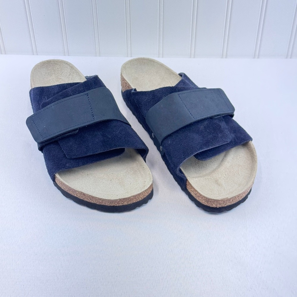 Birkenstock Kyoto Sandals Mens 43 10 Navy Blue Suede Rare Minimalist Gorpcore